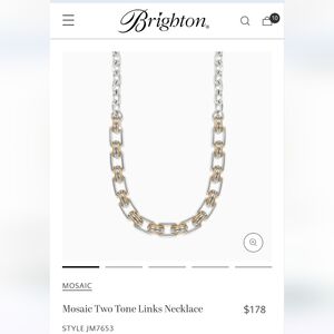 Brighton Mosaic Two-Tone Links Necklace
